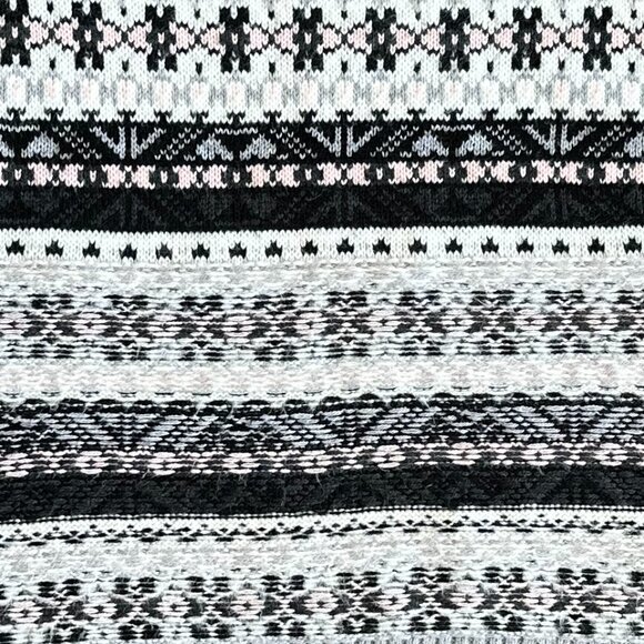 Winter Sweater Black and White with Pink Accents - Picture 4 of 8